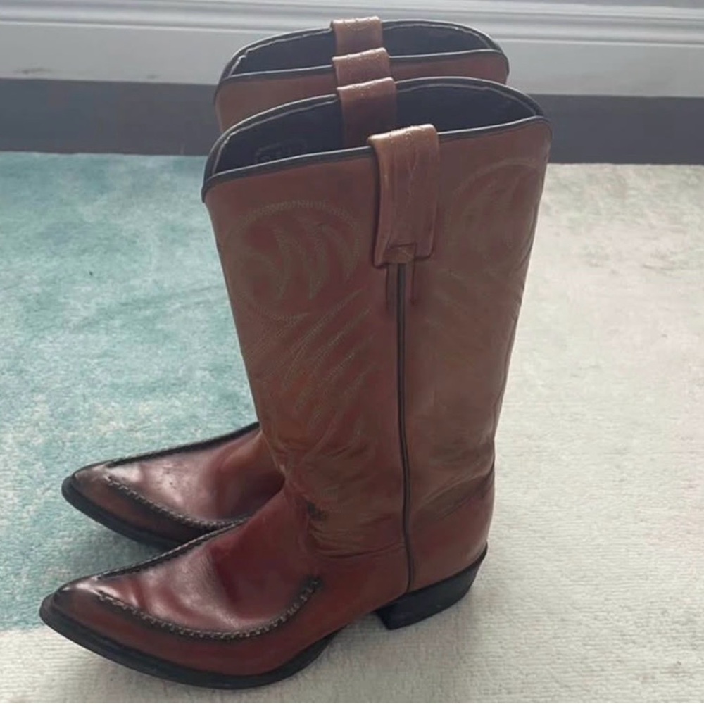 Dan Post Tan Leather Western Boots